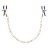 Cougar Nipple Clamps with Chain - Gold