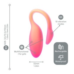 Huevo Vibrador Flamingo Max y Entrenador de Kegel en Uno - Naranja