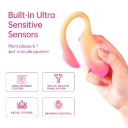 Wibrator w kształcie jajka Flamingo Max i Trener Mięśni Kegla w Jednym - Pomarańczowy