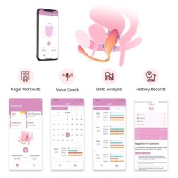 Wibrator w kształcie jajka Flamingo Max i Trener Mięśni Kegla w Jednym - Pomarańczowy