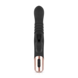 Rosy Gold - Rabbit Vibrator with Thrusting Function - Black