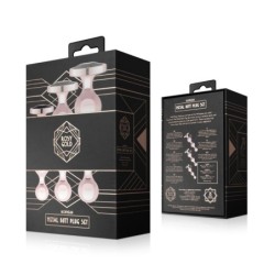 Rosy Gold - Set 3 analnih čepkov iz kovine - Rožnato zlato