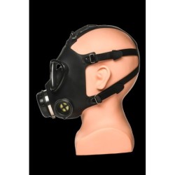 Masque à Gaz avec Inhalateur et Bouteille - Blanc et Noir
