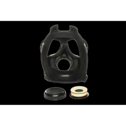 Gasmask med Inhalator och Flaska - Vit och Svart