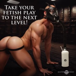 Masque à Gaz avec Inhalateur et Bouteille - Blanc et Noir