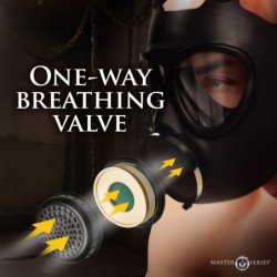 Gaasmask Inhalaatori ja Pudeliga - Valge ja Must