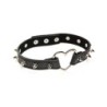 Halsband met Hart en Spikes - Zwart