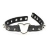Halsband met Hart en Spikes - Zwart