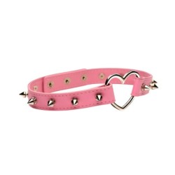 Gargantilha de Coração com Espinhos - Rosa