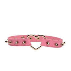 Gargantilha de Coração com Espinhos - Rosa