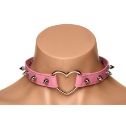 Gargantilha de Coração com Espinhos - Rosa