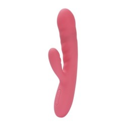 Svakom - Vibrador Coelho com Empurrão Avery - Rosa Morango
