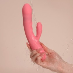 Svakom - Vibrador Coelho com Empurrão Avery - Rosa Morango