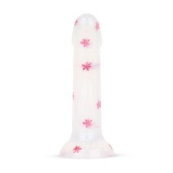 Flower Power - Małe dildo z różowymi kwiatami