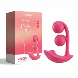 Bolas Gémeas Clitóris e Ponto G com Controlo por App e Sensor de Pressão Melódico