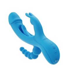 Trilux Kinky Rabbit Vibrator mit frechen Fingern - Blau
