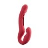 Vibrador para casais sem tiras controlado por aplicativo - Vermelho
