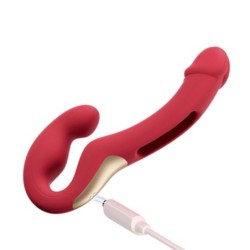 App-styret vibrator til par uden stropper - Rød