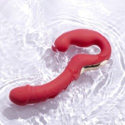 Vibrator für Paare ohne Riemen, App-gesteuert - Rot