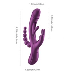 Vibrador de Conejo Dedos Traviesos Trilux - Morado