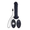 Vibračný dildo Black Thunder - 25 cm