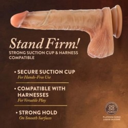 Renaissance DaVinci Dildo z Przesuwanym Napletkiem - 20 cm