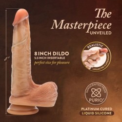 Renaissance DaVinci Dildo com Prepúcio Deslizante - 20 cm