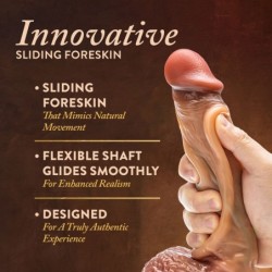 Dildo z Odciąganym Napletkiem Renaissance Raphael - 24 cm