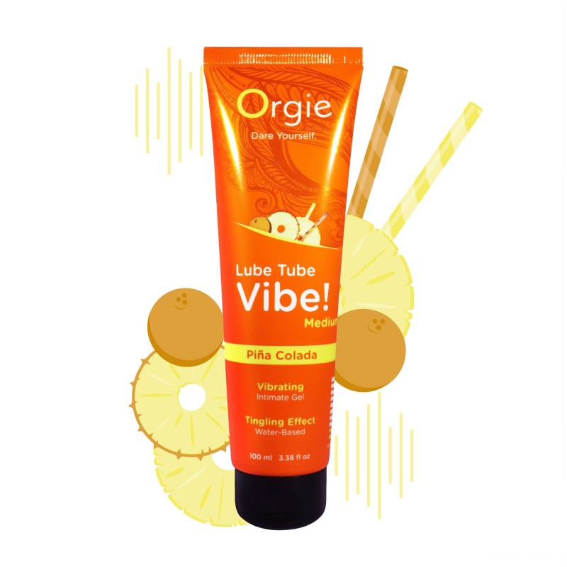 Orgie - Vibrator in Gleitgel-Tube mit Ananas-Colada-Geschmack