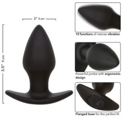 Rock Bottom Perfect Plug Anale 10 Vibrazioni Silicone Nero