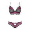 Set reggiseno 2 pezzi Tulia - Nero/Rosa L/XL