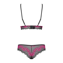 Tulia 2-delt bh-sæt - Sort/Pink L/XL