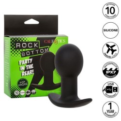 Rock Bottom Anale Plug 10 Vibrationer Silikone Sort