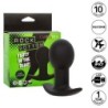 Tap anal Rock Bottom Plug 10 Vibracions Silicona Negre