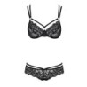 Ensemble soutien-gorge en dentelle 2 pièces - Noir L/XL