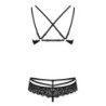 Ensemble soutien-gorge en dentelle 2 pièces - Noir L/XL