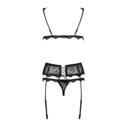 Ensemble de porte-jarretelles 3 pièces Emperita - Noir L/XL