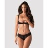 Soutien Miamor com copas de um quarto - Preto L/XL