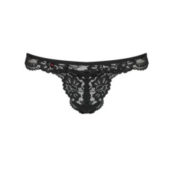 Tanga di pizzo Miamor - Nero L/XL
