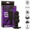 Rock Bottom Plug Anal Helmestega 10 Vibratsiooniga Silikoon Must