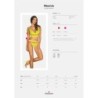 Conjunto de sutiã de 2 peças Neonia com zíper - Amarelo neon L/XL