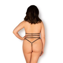 Sutien Tigrita din 2 piese cu cupe descoperite - Imprimeu de leopard XL/2XL