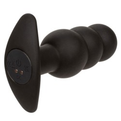 Rock Bottom Anale Plug med Kugler 10 Vibrationer Silikone Sort