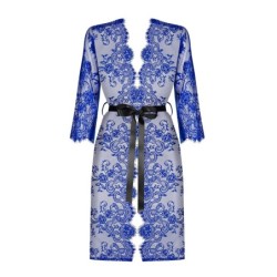Kimono od čipke Cobaltess - Plavi L/XL