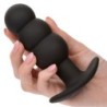 Rock Bottom Anale Plug med Kugler 10 Vibrationer Silikone Sort