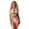 Conjunto de sutiã de renda Lilines - Rosa L/XL