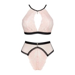 Conjunto de sutiã de renda Lilines - Rosa L/XL