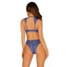 Conjunto de sujetador de encaje Giselia - Azul M/L