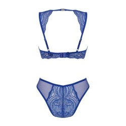 Čipkast komplet modrčka Giselia - Moder M/L