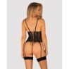 Alessya 2-osaline sukahoidjate komplekt – must M/L